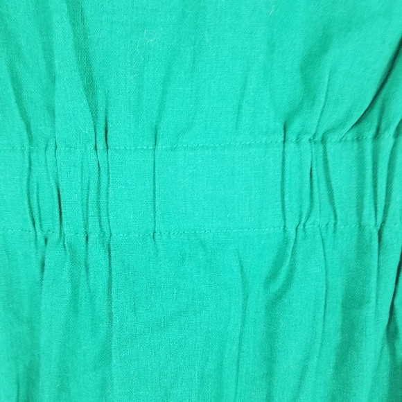 Blu Pepper S Green Button Down Shirt Dress Top - Picture 5 of 9